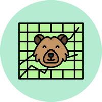 icono de vector de oso