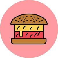 icono de vector de hamburguesa