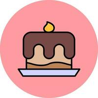 icono de vector de pastel de cumpleaños