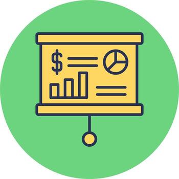 icono de vector de presentación