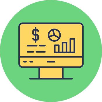 icono de vector de análisis de datos