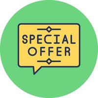 especial oferta vector icono