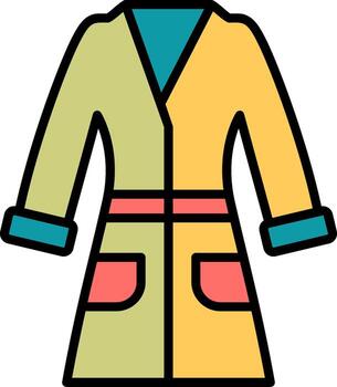 icono de vector de albornoz