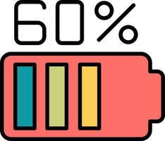 60 Percent Vector Icon