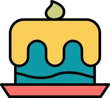 icono de vector de pastel de cumpleaños