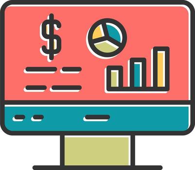 icono de vector de análisis de datos