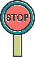 icono de vector de señal de stop