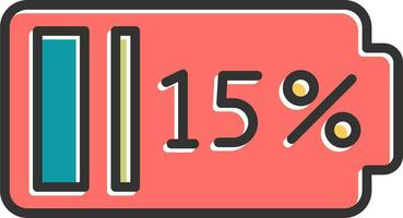 15 Percent Vector Icon