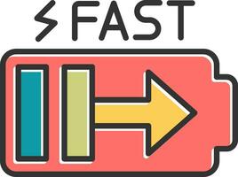 Fast Charge Vector Icon