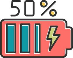 50 Percent Vector Icon