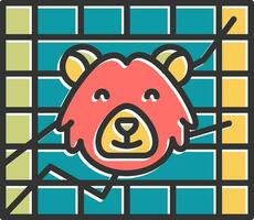 icono de vector de oso