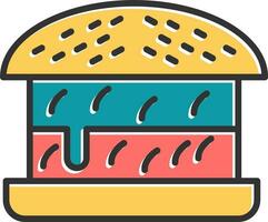 icono de vector de hamburguesa