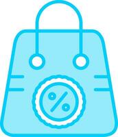 icono de vector de bolsa de compras