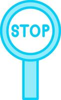 icono de vector de señal de stop