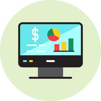 icono de vector de análisis de datos