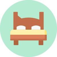 icono de vector de cama doble