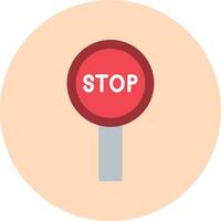 icono de vector de señal de stop