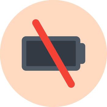 Empty Battery Vector Icon