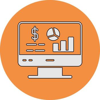 icono de vector de análisis de datos