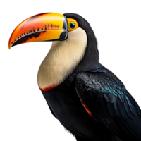 Closeup Shoot Toucan Bird, ai generative png