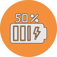50 Percent Vector Icon