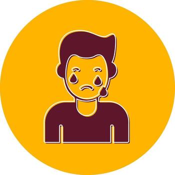 llorar vector icono