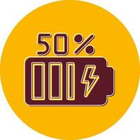 50 Percent Vector Icon