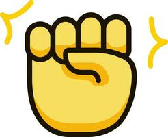 raised fist icon emoji sticker vector