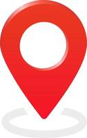 Red Location Icon Symbol vector