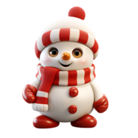 3d Schneemann Maskottchen Charakter , ai generativ png