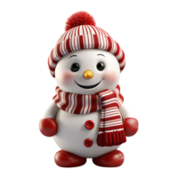 3d Schneemann Maskottchen Charakter , ai generativ png