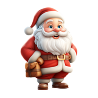 3d Père Noël claus personnage ,ai génératif png