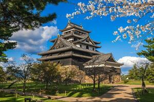 Main keep of Matsue castle located in Matsue city, Shimane, japan photo