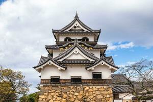 Tenshu of Hikone Castle located in Hikone city, Shiga, japan photo