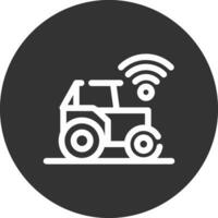 Smart Tractor Creative Icon Design vector