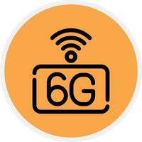 6G Network Creative Icon Design vector