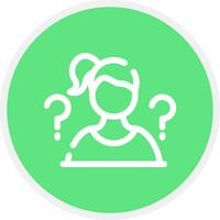 Confused Creative Icon Design vector