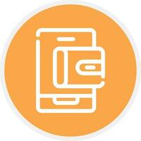 Mobile Wallet Creative Icon Design vector