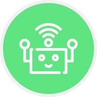 Robot Assistant Creative Icon Design vector