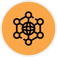 Neural Network Creative Icon Design vector