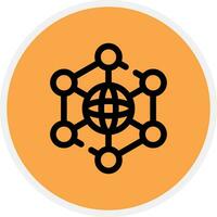 Neural Network Creative Icon Design vector