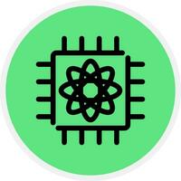 Quantum Computer Creative Icon Design vector