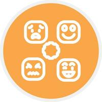 Perceiving Emotions Creative Icon Design vector