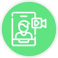 Video Chat Creative Icon Design vector