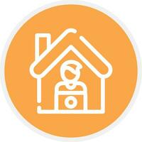 Work From Home Creative Icon Design vector