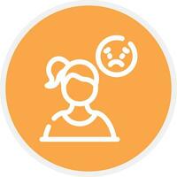Afraid Creative Icon Design vector