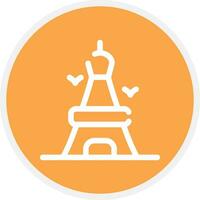 Eiffel Tower Creative Icon Design vector