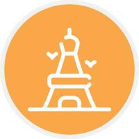 Eiffel Tower Creative Icon Design vector