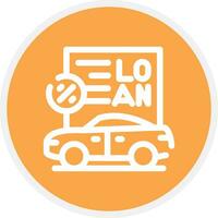 Car Loan Creative Icon Design vector