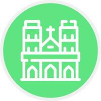 Notre Dame Creative Icon Design vector